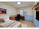 Bedroom with a built-in desk area and storage, perfect for work or study at 190 Channel Dr, Henderson, NV 89002