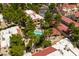 Aerial view of the community showing pool, garages, townhomes, and landscaping at 3791 Desert Marina Dr # 109, Laughlin, NV 89029