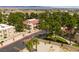 Aerial view of the gated community with townhomes, palm trees, and landscaping at 3791 Desert Marina Dr # 109, Laughlin, NV 89029