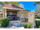 Community BBQ and pool area covered for shade in Laughlin Bay Village at 3791 Desert Marina Dr # 109, Laughlin, NV 89029