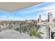 Enjoy the unparalleled city and Las Vegas Strip views from the private balcony with a modern glass railing at 4381 W Flamingo Rd # 1102/1104, Las Vegas, NV 89103