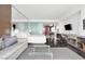 Modern living space with open layout, integrated kitchen, and sleek contemporary design at 4381 W Flamingo Rd # 1102/1104, Las Vegas, NV 89103