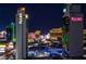 Vibrant night view capturing the glowing hotels and casinos of the Las Vegas Strip with clear night sky at 4381 W Flamingo Rd # 2302, Las Vegas, NV 89103