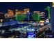 Spectacular night view highlighting the bright lights of the iconic city skyline at 4381 W Flamingo Rd # 2302, Las Vegas, NV 89103