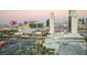 Breathtaking Las Vegas strip view featuring iconic landmarks, hotels, and casinos during a stunning sunset from balcony at 4381 W Flamingo Rd # 2302, Las Vegas, NV 89103