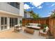 Inviting patio features stylish outdoor furniture and a charming, private setting at 516 Delfern Ln, Las Vegas, NV 89169