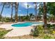 Beautiful community pool with mature trees and a well-maintained deck area at 516 Delfern Ln, Las Vegas, NV 89169