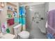 Clean and efficient bathroom features a walk-in shower and accessible design at 553 Dutchman Ave, Henderson, NV 89011