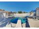 Beautiful pool area with slide and diving board at 6117 Foxcroft Ave, Las Vegas, NV 89108