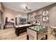 Entertaining game room with foosball, pool table, and TV for sports enthusiasts, a great space for leisure at 621 Majestic Rim Dr, Henderson, NV 89012