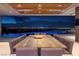 Spacious outdoor dining area with city views and wood ceiling at 621 Majestic Rim Dr, Henderson, NV 89012