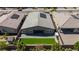 Aerial shot highlighting a home with a backyard, solar panels, and patio at 6270 Lamont Hills Ave, Las Vegas, NV 89139