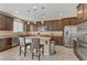 Modern kitchen featuring stainless steel appliances, granite countertops, and a kitchen island at 6814 Willowcroft St, Las Vegas, NV 89149