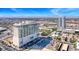 Stunning aerial view showcasing the real estate's prime location near surrounding high-rise buildings at 900 Las Vegas Blvd # 1014, Las Vegas, NV 89101