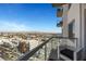 Stunning balcony view featuring an outdoor chair and table and the surrounding city skyline at 900 Las Vegas Blvd # 1014, Las Vegas, NV 89101