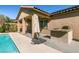 Backyard with built-in grill, counterspace and pool access at 10417 Artful Stone Ave, Las Vegas, NV 89149