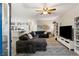 Inviting living room seamlessly connected to the modern kitchen area at 10754 Balmoral St, Las Vegas, NV 89141
