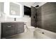 Modern bathroom with updated fixtures and tiled shower at 1316 Driscoll Dr # 201, Las Vegas, NV 89128