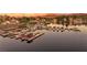 Picturesque marina view showcasing numerous boats docked on calm waters with lakeside homes in the background at 20 Via Mantova # 306, Henderson, NV 89011