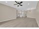 Living area showcasing modern flooring, ceiling fan and open floor plan at 2007 Cutlass Dr # 0, Henderson, NV 89014