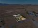 Estate aerial view highlighting the desert landscape, swimming pool, and home layout at 2500 S Zephyr Ave, Pahrump, NV 89048