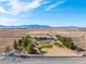 Beautiful aerial view of the estate featuring spacious grounds and a well-maintained lawn at 2500 S Zephyr Ave, Pahrump, NV 89048