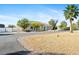 Single-story home with a desert landscape, mature trees, and an attached garage at 2500 S Zephyr Ave, Pahrump, NV 89048