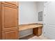 Conveniently located office nook with built-in desk, storage cabinets, and drawers at 2500 S Zephyr Ave, Pahrump, NV 89048
