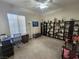Office with shelving, work space, ceiling fan, and natural light at 2809 Winslow Springs Dr, Henderson, NV 89052
