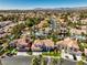 Panoramic view of a residential community with well-maintained homes, lush landscaping, and serene surroundings at 2909 Sterling Cove Dr, Las Vegas, NV 89128