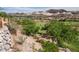 Scenic view of a lush green golf course from a hillside property overlooking mature trees at 32 Cerchio Basso, Henderson, NV 89011