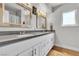 Stylish bathroom features double sinks, modern fixtures, vanity, and ample counter space enhancing the space at 3845 S Torrey Pines Dr, Las Vegas, NV 89103