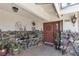 Inviting front porch featuring stone accents and a charming entrance to the home at 3845 S Torrey Pines Dr, Las Vegas, NV 89103