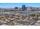 Panoramic aerial shot of the residential area highlighting the convenience to the Las Vegas strip and surrounding amenities at 4980 Indian River Dr # 447, Las Vegas, NV 89103