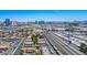 High-angle aerial view displaying the well-planned community layout and the ease of access to major roadways at 4980 Indian River Dr # 447, Las Vegas, NV 89103