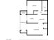 Detailed floor plan illustrating the layout of the living room, kitchen, bedrooms and bathrooms in the residence at 4980 Indian River Dr # 447, Las Vegas, NV 89103