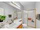 Well-lit bathroom showcases a glass shower enclosure and clean fixtures at 534 Rancho Del Mar Way, North Las Vegas, NV 89031