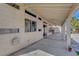 Covered patio with ceiling fans and backyard views at 534 Rancho Del Mar Way, North Las Vegas, NV 89031