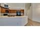 Kitchen with updated appliances, modern countertops, and wood-finished cabinetry at 5405 Lucky Clover St, Las Vegas, NV 89149