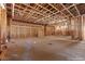 Open living room under construction, highlighting the spacious design and framing of the home at 5855 St Ebbes Ct, Las Vegas, NV 89131