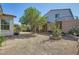Well maintained backyard featuring gravel and hardscape with privacy walls at 632 Cadence Vista Dr, Henderson, NV 89011