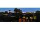 Distant city view, nestled behind the trees, showcases bright lights of Las Vegas at 10562 Cerotto Ln, Las Vegas, NV 89135