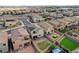 An aerial view of the home with an ample backyard and the surrounding neighborhood at 1114 Junipine Ave, North Las Vegas, NV 89081