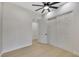 Bright bedroom with ceiling fan and large closet at 2621 Spalding Dr, Las Vegas, NV 89134
