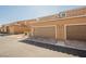 Attached two-car garage with brick driveway in a modern townhome community at 3270 Trabia Ave, Henderson, NV 89044
