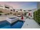 Beautiful pool and spa with outdoor fire feature, ideal for entertaining at 383 Solitude Peak Ln, Henderson, NV 89012