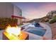Inviting pool and spa area, perfect for outdoor gatherings and relaxation at 383 Solitude Peak Ln, Henderson, NV 89012