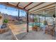 Inviting backyard with a covered patio and a refreshing pool, perfect for outdoor entertaining at 5019 Lancaster Dr, Las Vegas, NV 89120
