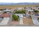 Aerial view of a residential neighborhood highlighting the property's location and surrounding landscape at 5200 Wheatland Dr, Pahrump, NV 89061