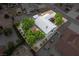 Overhead view showcases the home's layout, landscaped yard, and neighborhood setting at 5200 Wheatland Dr, Pahrump, NV 89061